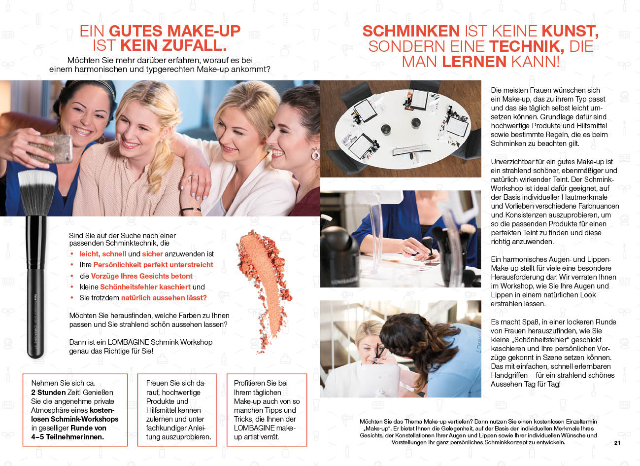 Schminkworkshop Informationen